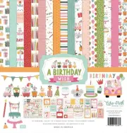 Echo Park Collection Kit 12"X12"-A Birthday Wish Girl, Multicolor