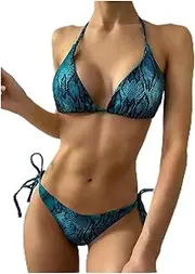 [ZTRZHCHYA] Sexy Micro Bikini Women Swimsuit Female Swimwear Thong Bandage Bikini Set Halter Bathing Suit