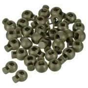 Cord Locks, 30 Pack Ball Spring Toggle Stopper, Olive Drab