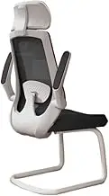 Classic Office Desk Chairs Ergonomic Desk Chair with Adjustable Handrail Lumbar Support Executive Chair Desk Task Chair(White)