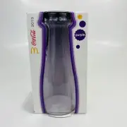 McDonalds Coca Cola Coke Glass 2013 Purple in Box 340ml Collectable Coke Glass