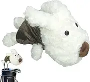 Golf Club Head Cover, Plush Dog Handler Cover, 19 * 10.5cm/7.48 * 4.06 Inch Soft Headband for Fairway Hybrid, Sports Accessories for Women, Men Transport and Play