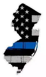 New Jersey State (U31) Cop Thin Blue Line Vinyl Yeti Tumbler Decal Sticker