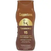Coppertone Tanning Sunscreen Lotion, Water Resistant SPF 15 8 oz