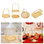 Handwoven Fruit Basket Bread Basket Vegetable Storage Stand Serving Trays Fruit