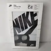 Baby Nike Bodysuit, Hat and Booties 3-PC Box Set - White/Black