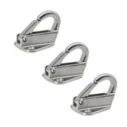 3PCS Stainless Steel Spring Hooks Heavy Duty Clip Hook for Boat Coat Hanger Use