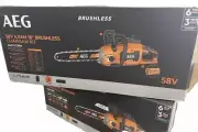 Brand NEW AEG A58CHS18B4 18V Brushless Chainsaw Kit with 4.0Ah Battery Charger