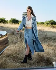 [Belle & Bloom] Can't Forget You Denim Midi Skirt - Stonewash