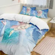 v1928 Bed Sheets Bedding Frozen 3-Piece Bedding Set Soft Warm And Comfortable Bed Set with 1 Duvet Cover And 2 Pillowcases Bed Sheets yuq1928