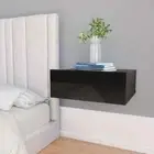 NNEVL Floating Nightstands 2 pcs High Gloss Black 40x30x15 cm Chipboard