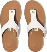[FitFlop] Women's Iqushion Leather Toe-Post Sandals