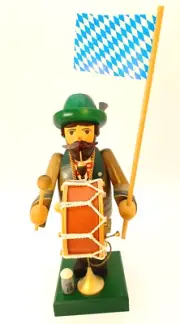 Richard Glässer Räuchermann Oktoberfestmusikant mit Spielwerk Rarität NEU & OVP