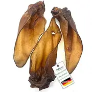 Cattle Ears for Dogs, Pack of 10, Chew Items, Dog Snack, Dried Beef Ears by Wuffsnacks