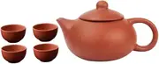 Garneck Traditional Chinese Zisha Tea Pot Set Small Teapot with Cup Ceramic Tea Pot Cup Set