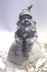 Latex tiny gnome elf mold plaster or fast setting rapid set 4" x 2.5"