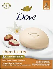 Dove Beauty Bar Soap Shea Butter, 8 Count