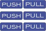uxcell 3Set Push Pull Door Stickers, 2x4.7in Push and Pull Signs Plate Acrylic Vertical Self-Adhesive for Doors Glass Window Business Stores, Rectangle, Blue