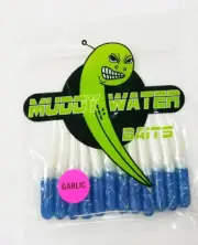 MUDDY WATER 2-1/4" SOLID BODY BAITS W/GARLIC, MW-017 BLUE ICE (CRAPPIE BAIT)
