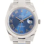ROLEX 勞力士 DATEJUST 126334 日誌型機械腕錶X藍面羅馬板帶X41MM