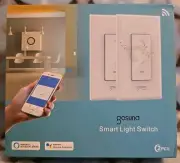 2PCS Gosund Smart Light Switch WiFi Wall Switch For Alexa Google Home 15A White