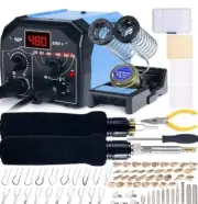 939D-II Dual Temperature Pyrography Pen Kit - Perfect for Creative Wood Burning