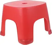 Mobestech Compact Nonslip Step Stool for Bathroom and Kitchen Lightweight Plastic Footstool for Adults and Stable Design for Easy Shoe Changing and Daily Use Red