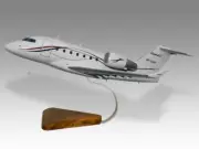 Canadair Challenger 601-3A Desk Wood Airplane New Model Small Scale 1/72