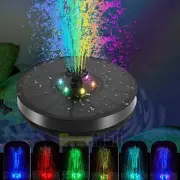 Solar Fountain With Light Show, Square Floating Pool Fountains, Outdoor Décor