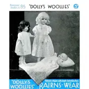 Vintage Doll Knitting Pattern Bairnswear #85 Dolly’s Woollies 3 Layette Sets