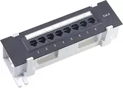Generic 8 Port Shielded Patch Panel Wall Mount for Cat. 6 Installation Cable