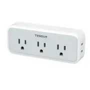 Multi Plug Outlet Extender, TESSAN Surge Protector Wall Plug Splitter with 5 ...