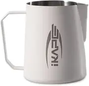 [IKAPE] Coffee Products, 450ml Milk Frothing Pitcher, Stainless Steel Milk Steaming Pitchers, Cappuccino Latte Art Barista Steam Pitchers Coffee Milk Frother Cups(15 oz)