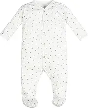 Under The Nile Organic Cotton Snap Front Footie - Hearts, 0 to 3 Months