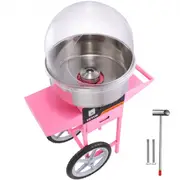 VEVOR Commercial Cotton Candy Machine with Cart & Cover Sugar Floss Maker 1000W