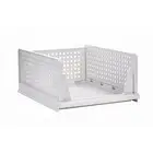 Wardrobe Foldable Storage Basket Layered Divider Drawer Rack Stackable Clothe AU