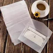 Translucent Envelopes for Invitation Greeting Card Envelopes Mini Filing Envelopes for Cards Photos White Translucent Paper Envelopes for Wedding Party Birthday Invitations 30Pack 5x7in