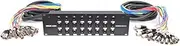 Seismic Audio - SARMSS-24x1515-24 Channel XLR TRS Combo Splitter Snake Cable - two 15' XLR trunks Rack Mount