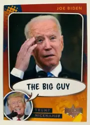 2020 DECISION JOE BIDEN "THE BIG GUY" DONALD TRUMP NICKNAMES INSERT CARD