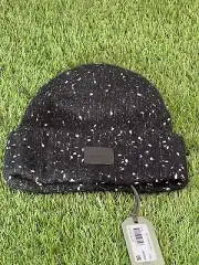 Designer ALLSAINTS black & white alpaca & wool blend beanie hat cap NWT
