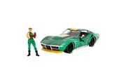 Street Fighter Cammy W/ 1969 Corvette Stingray Die-Cast Vehicle Toy 1:24 Scale