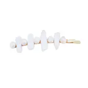 Culturesse Guinevere 9cm Artisan Freshwater Pearl Hair Clip Womens Accessory WHT