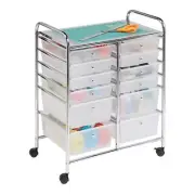Honey-Can-Do Rolling Storage Cart and Organizer with 12 Plastic Drawers