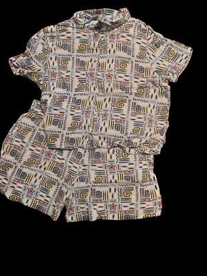 Unisex 2 Peice Baby Blue With Multicolored Design SIZE XL Kids