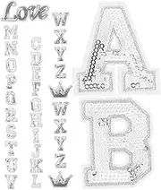 jojofuny Iron on Embroidery Letters Alphabet Patches for Hats Socks Versatile Sew on Patches for DIY