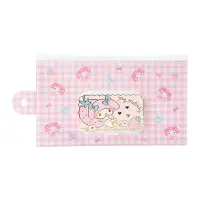在飛比找樂天市場購物網優惠-真愛日本 美樂蒂 格紋粉 濕紙巾收納包 附蓋 L 濕紙巾包 