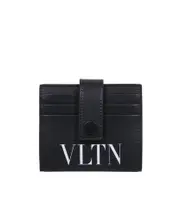Valentino VLTN-Printed Press-Stud Fastened Cardholder One size Black