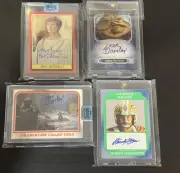 Topps Star Wars Card Signature Series Autograph Card Lot 4 - Yoda, Jabba, Bigs