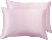 Luxury Pillowcase 2 Pack - 100% Pure Mulberry Silk on Both Sides - Pink