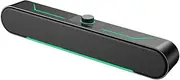 JSEIAJB Glowing Computer Speakers with LED Lights for Gaming Long Bar-Shaped Hi-Fi Stereo Speaker